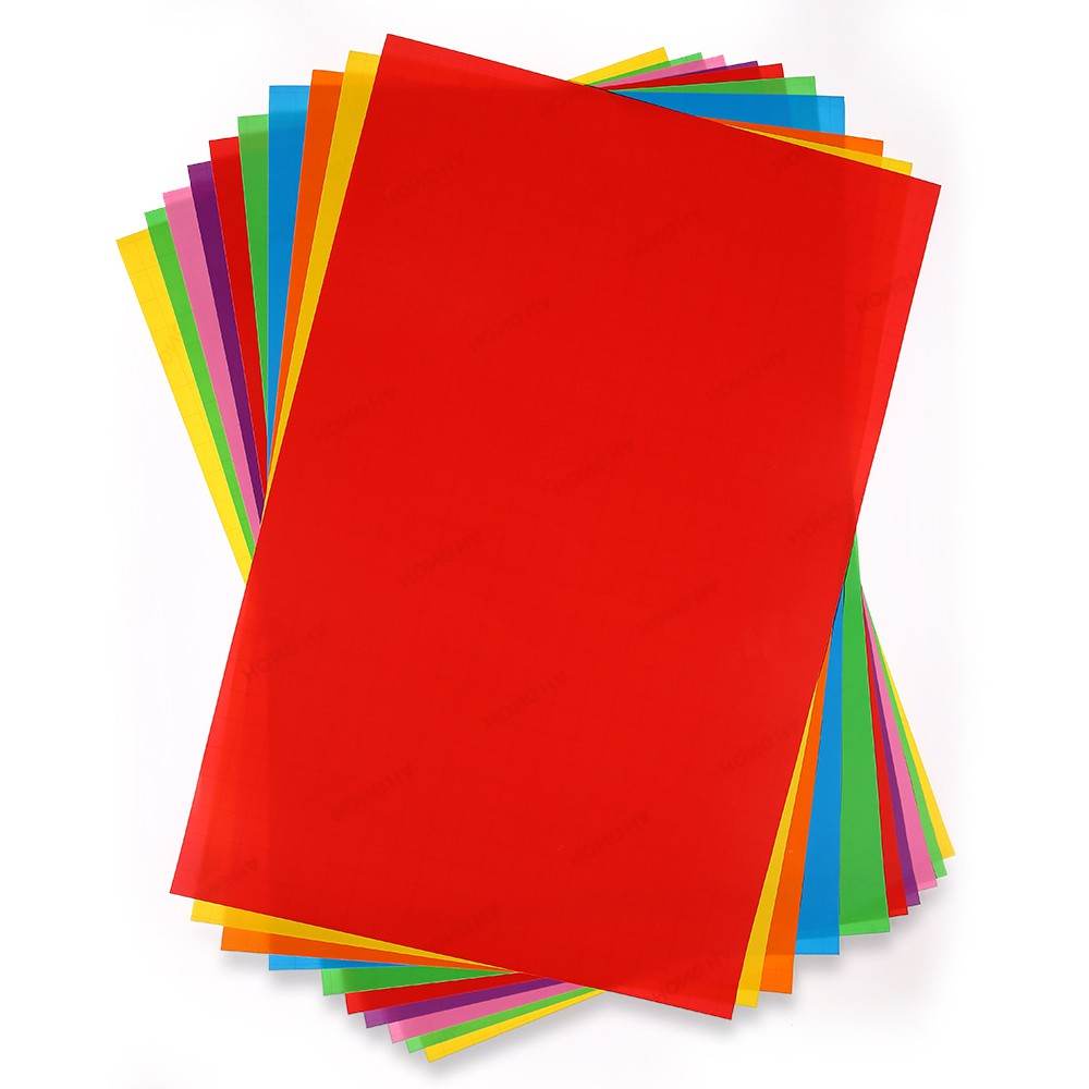 Xấp 7 tờ Giấy thủ công không keo olympic (7 màu) có kẻ caro khổ 17x21 - KhuBa Shop