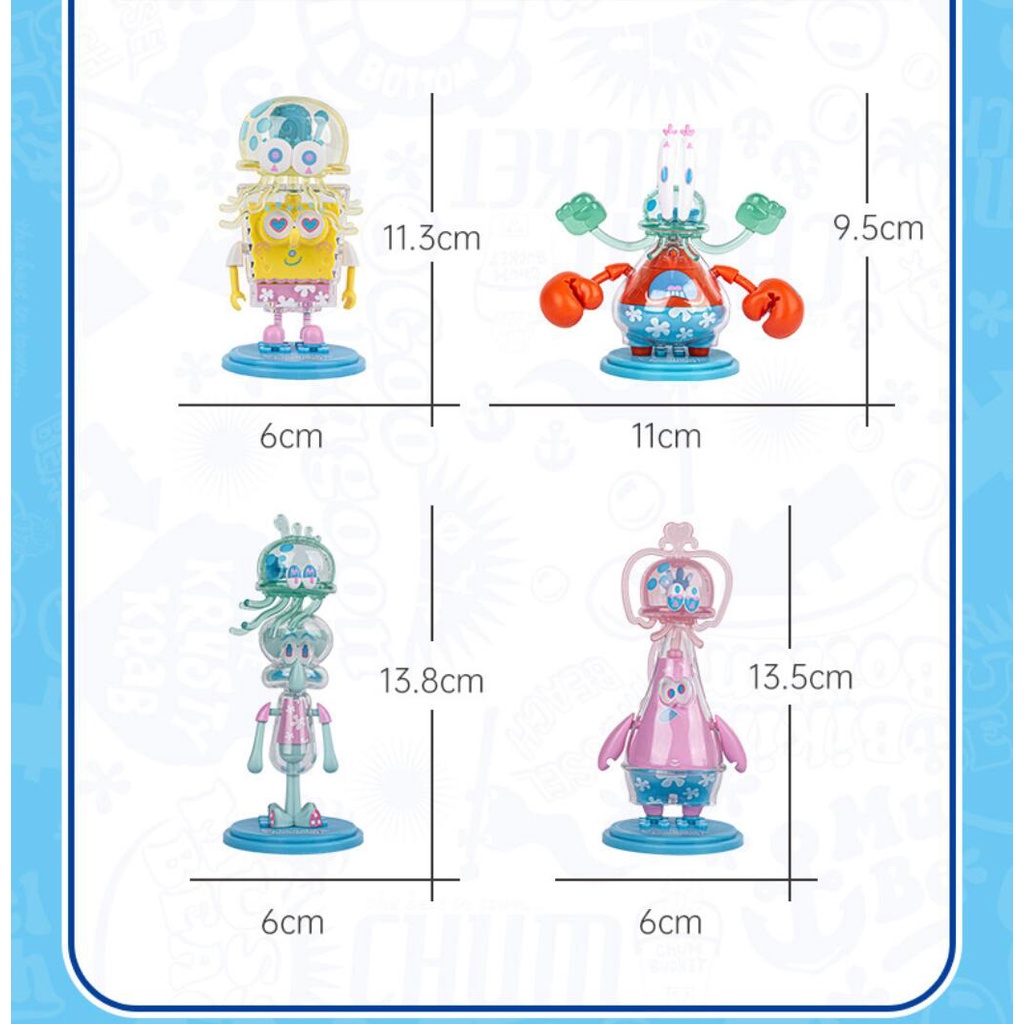 Bộ Sưu Tập Đồ Chơi Xếp Hình SpongeBob Squarepants nickelodeon jellyfish series