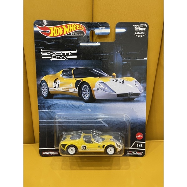 Xe mô hình đồ chơi bánh cao su Hotwheels 1:64 PREMIUM - CAR CULTURE - '69 Alfa Romeo 33 Stradale