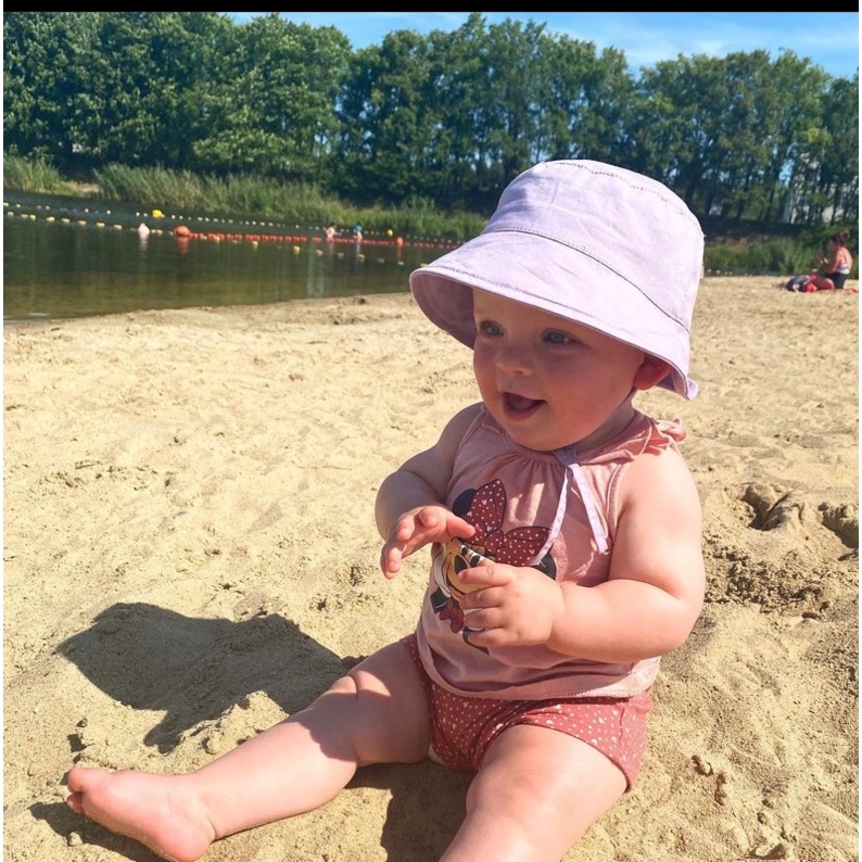 Bộ Hè Bé Gái Sát Nách Minnie Hồng Nhún C&amp;A