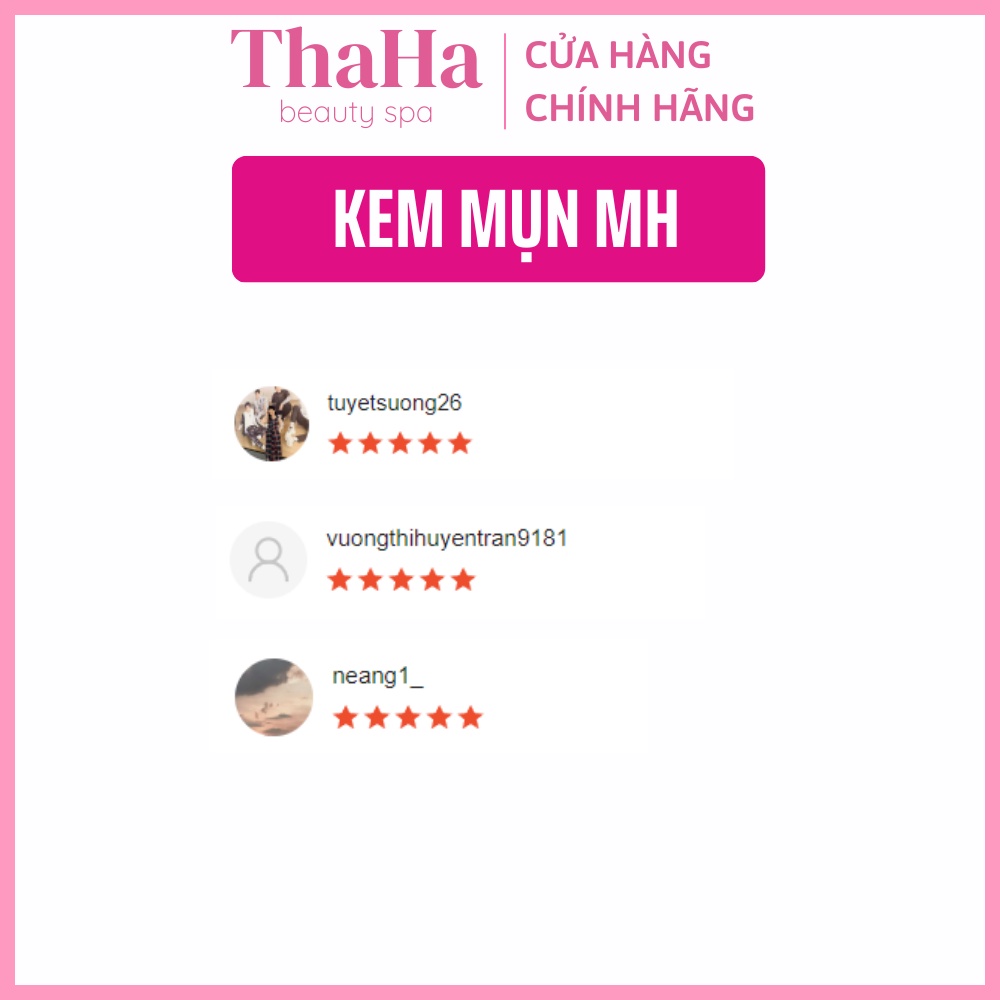 Kem mụn MH Beauty Spa 15gr, Kem giảm mụn trứng cá, mụn viêm, mụn mủ theo phương pháp Spa hiệu quả 100%