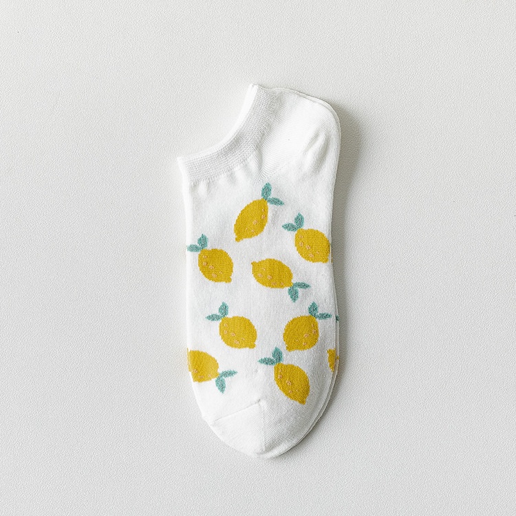 Đôi Vớ Thuyền Bằng Vải Cotton In Hình Trái Cây Thời Trang Xuân Hè Dành Cho Nữ