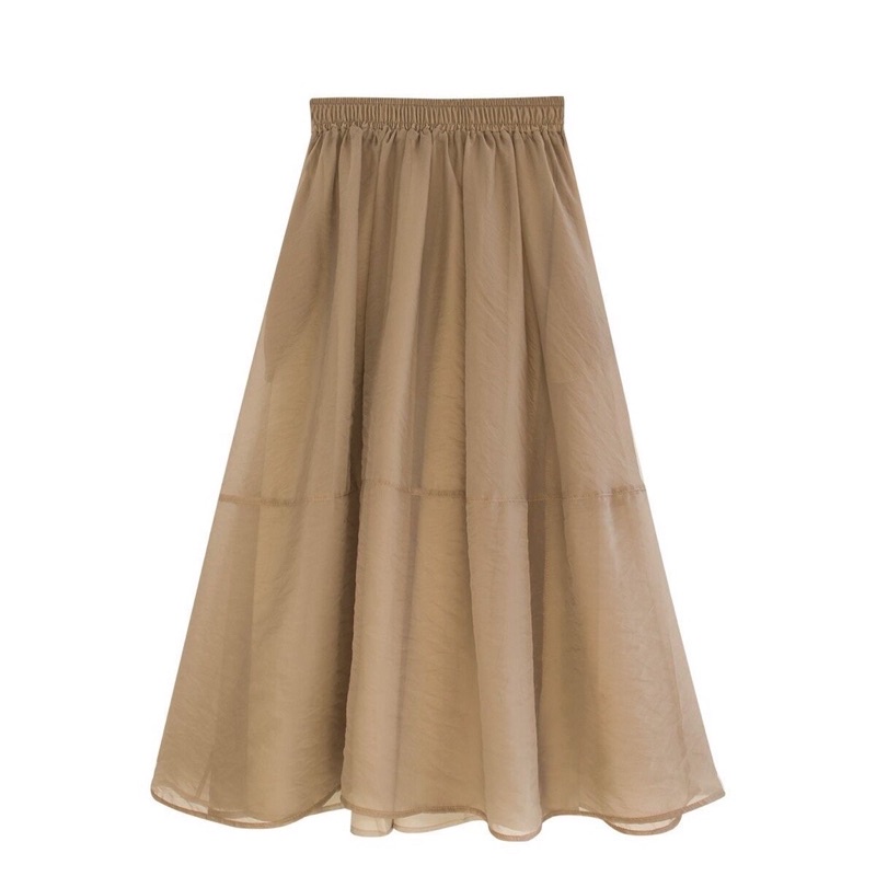 Chân Váy Voan Xoè Dáng Dài, Cạp Chun Có Lót Trong Style