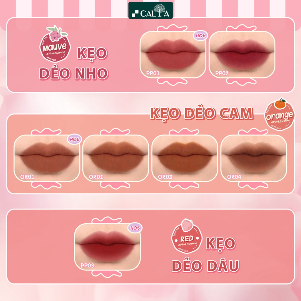 Son Kem Lì PinkFlash Mềm Mịn Như Nhung, Bền Màu - Pink Flash Pinksweetie Powdery Lipgloss PF L16