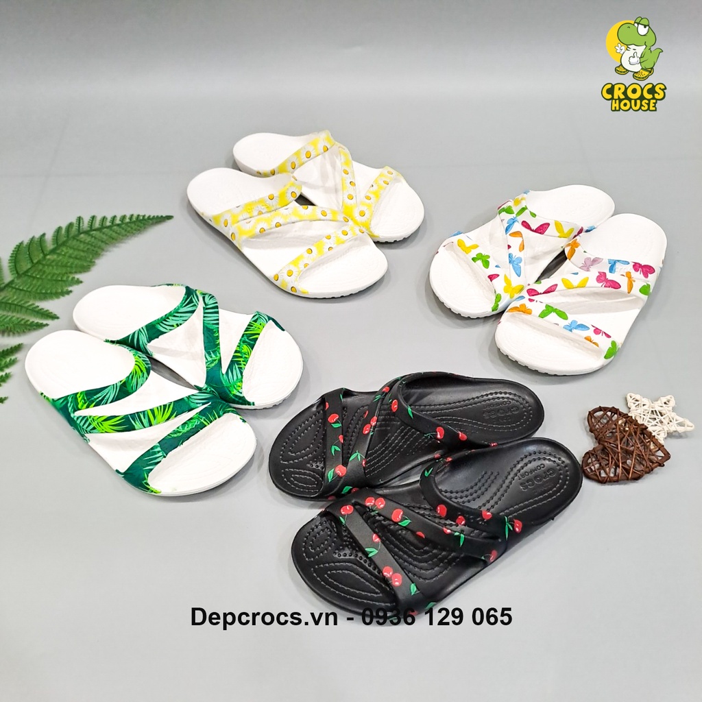 Dép cross swiftwater nữ cao cấp dạng đúc họa tiết nhiều màu, dép cross nữ quai ngang đúc nguyên khối - Nhà Cá Sấu