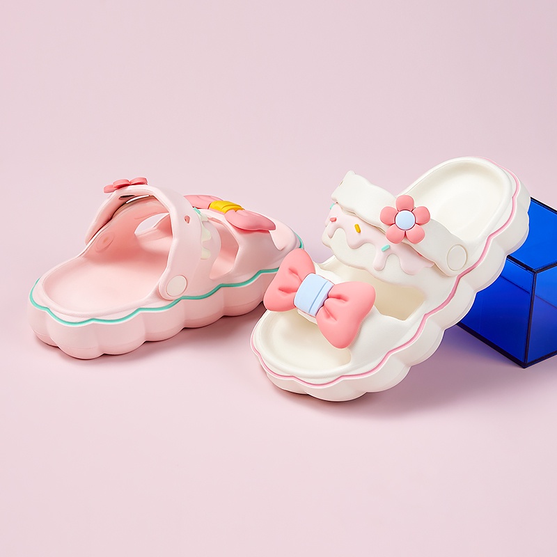 Cheerful Mario Dép Công Chúa Bằng EVA Đế Mềm Chống Trượt In Hình Mario Dễ Thương Thời Trang Mùa Hè Cho Bé Gái