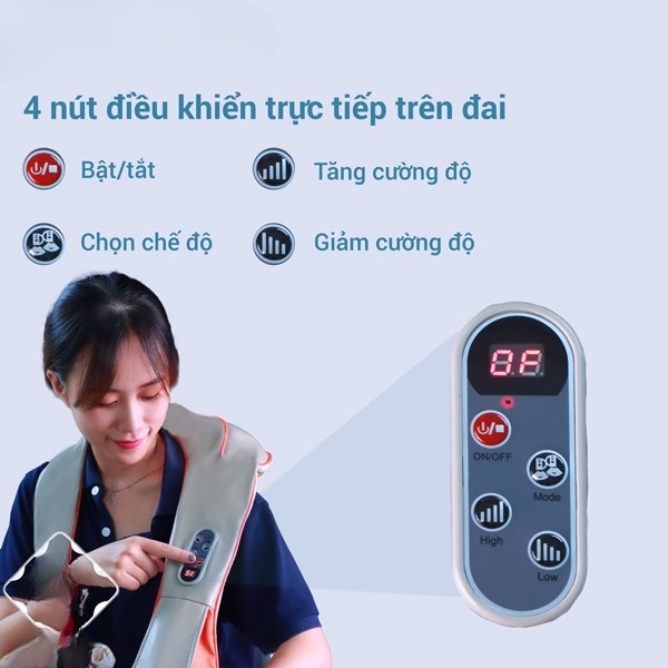 Máy đấm lưng cổ vai gáy,máy massage lưng cổ,với mô phỏng thao tác đấm lưng như người thật