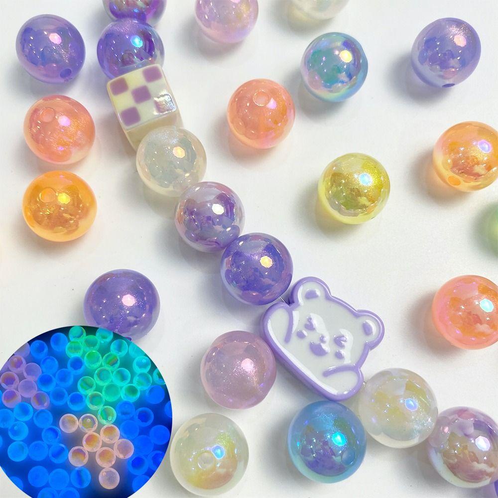 LOMBARD Túi 10 Hạt Tròn Dạ Quang Dễ Thương Dùng Làm Trang Sức DIY