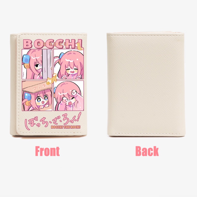 Ví Ngắn Gập Làm Ba Đựng Thẻ In Hình Anime Bocchi The Rock Dễ Thương Cho Nữ Sinh