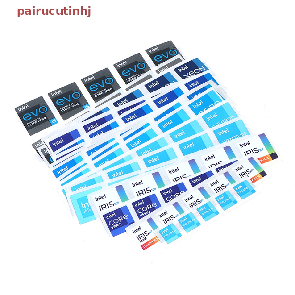 Set 5 Cặp Nhãn Dán Trang Trí Cpu Thế Hệ Chính Hãng DIY 10 i3 i5 i7 i9 Hires