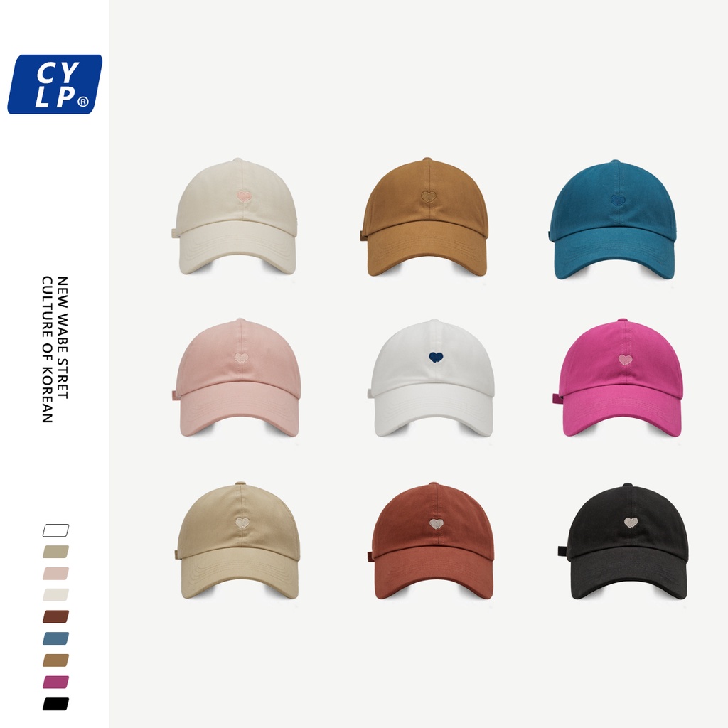 Mũ Lưỡi Trai Thêu Hình Trái Tim Phong Cách Hàn Quốc Thời Trang Cho Nữ