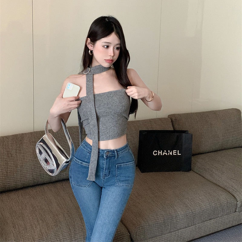 Áo Ống Dệt Kim Dáng Ôm Thời Trang Quyến Rũ Cho Nữ