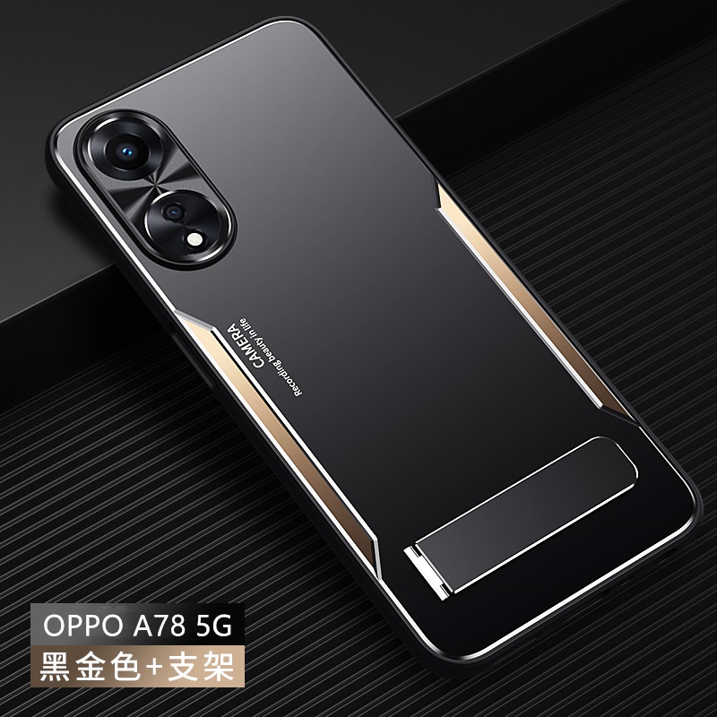 Ốp Lưng OPPO A78 5G Cho OPPO A78 5G [Ốp Lưng Điện Thoại Chống Sốc Hợp Kim Nhôm Mờ + TPU + PC]