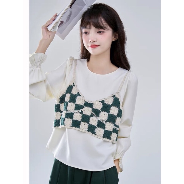 Áo Hai Dây Crotop, Áo Hai Dây Len Đan Móc , Áo Lưới Đi Biển Đi Du Lịch Dễ Mix Đồ