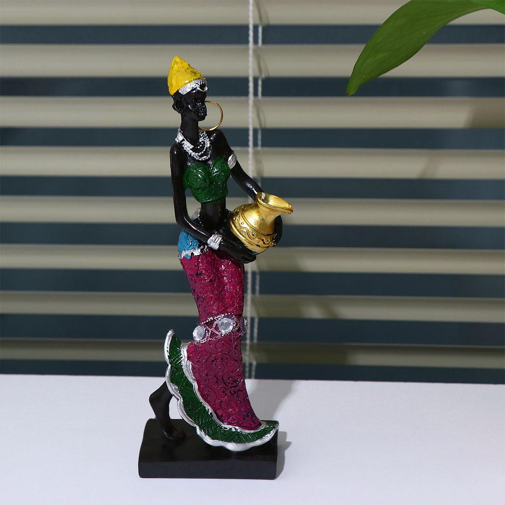 DARNELL Tượng Châu Phi Thiết Kế Nghệ Thuật Độc Đáo Cổ Điển Dùng Trang Trí Tủ Thủ Công