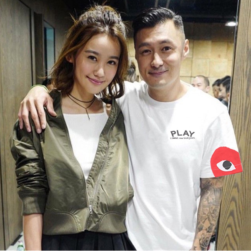 Áo Thun Tay Ngắn In Hình CDG Kawakubo Rei Thời Trang Cho Cặp Đôi
