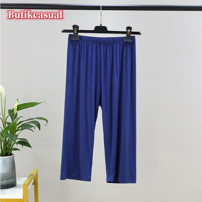 Quần cotton Lửng Co Giãn Dáng Rộng Thời Trang Mùa Hè 2023 Cho Nữ