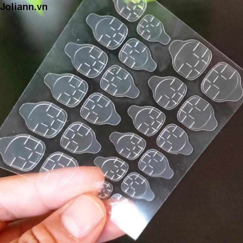 🎐Joliann🎐Bộ 24 Miếng Dán Móng Tay Bằng Silicone Chất Lượng Cao