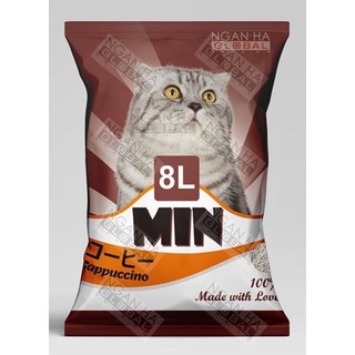 Cát vệ sinh cho mèo Min 8L, Nhật đen 9L xuất xứ Nhật Bản mùi đậm đà