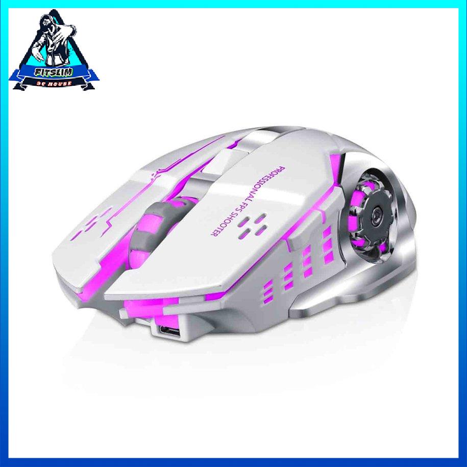 Chuột 2.4G Usb Không Dây Pc Trò Chơi Máy Tính Có Đèn Nền Thể Sạc Lại Silent Mouse [S/20]