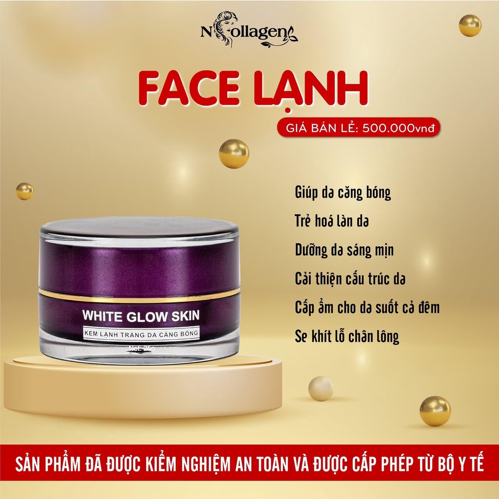 Kem face tím Ncollagen - kem face lạnh tím ncolagen bích ngân 25 g