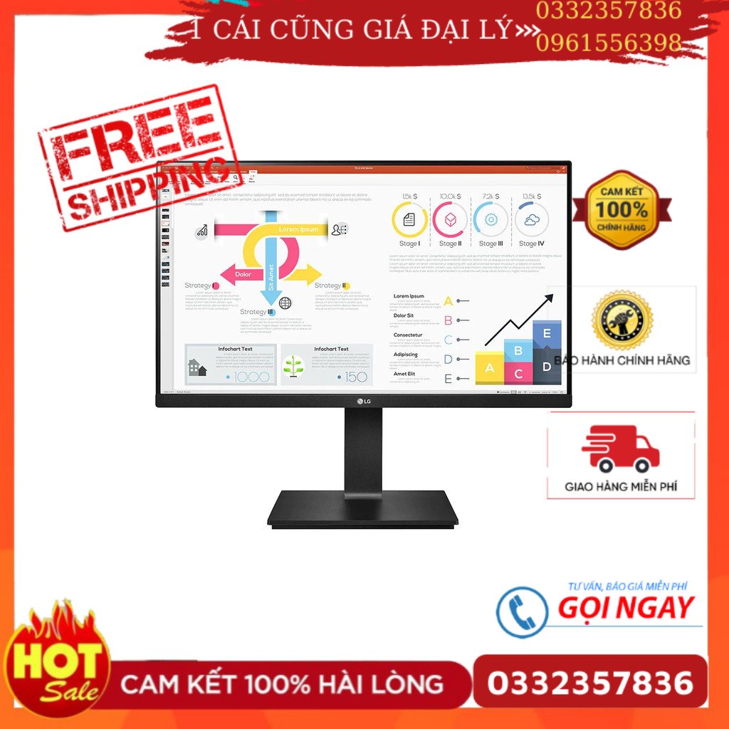 Màn Hình LG 24QP750-B 23.8'' QHD IPS AMD FreeSync HDR10 sRGB 99% USB Type-C- Mới 100%
