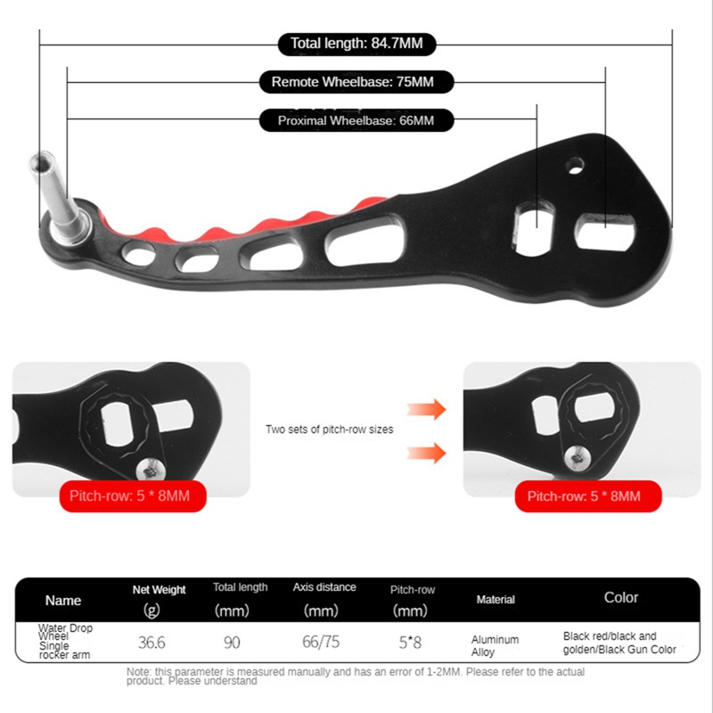 1 Cặp Tay Quay Máy Câu Cá Bằng Kim Loại Titan Màu Sắc