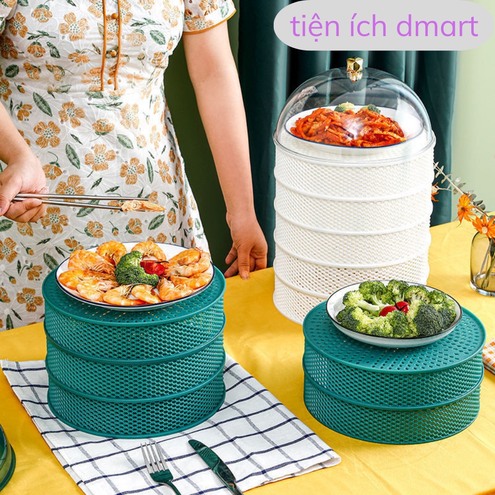 lồng bàn kami 5 tầng, bảo quản thực phẩm, tránh ruồi muỗi 3 in 1