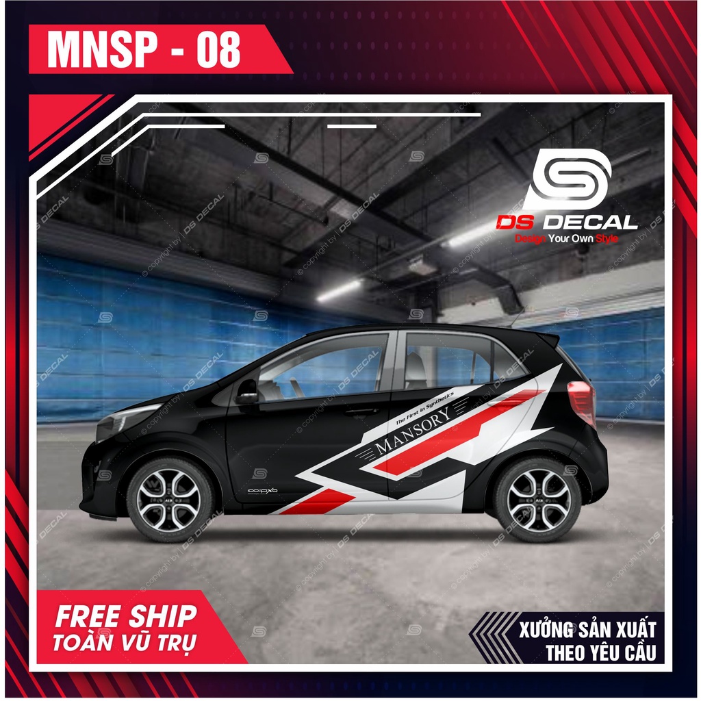 Tem dán xe ô tô Kia Morning - 08 - decal dán xe ô tô - DS Decal