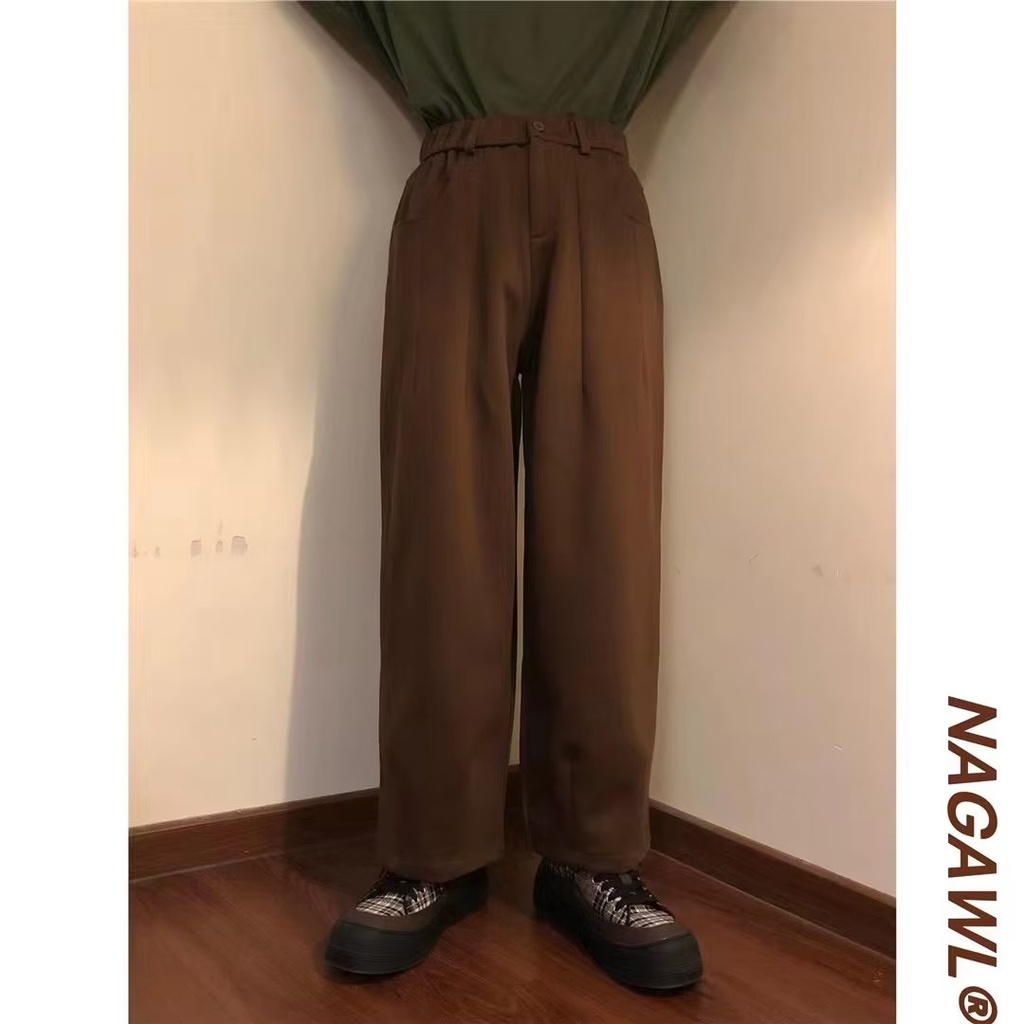 Quần Dài Lưng Cao Dáng Rộng Thời Trang Xuân Hè Phong Cách Harajuku Trẻ Trung Cho Nam