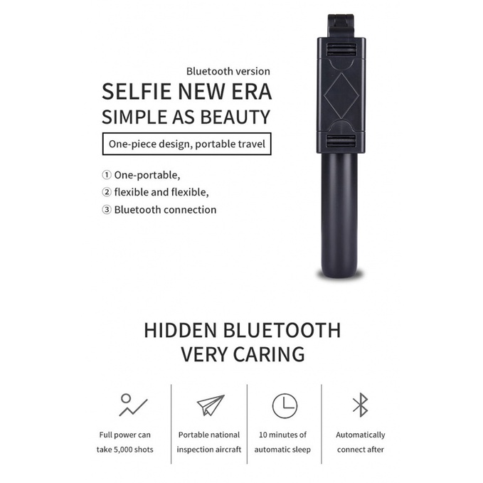 Gậy Tự Sướng Bluetooth Không Dây Có Giá Đỡ Cho Xiaomi Redmi Huawei iPhone 12 Samsung Android ios