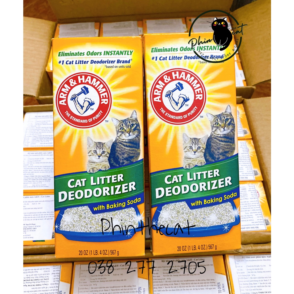 Bột khử mùi cát mèo Arm & Hammer Cat Litter Deodorizer Powder - bán chạy số 1 tại Mỹ - since 1993 | phinthecat
