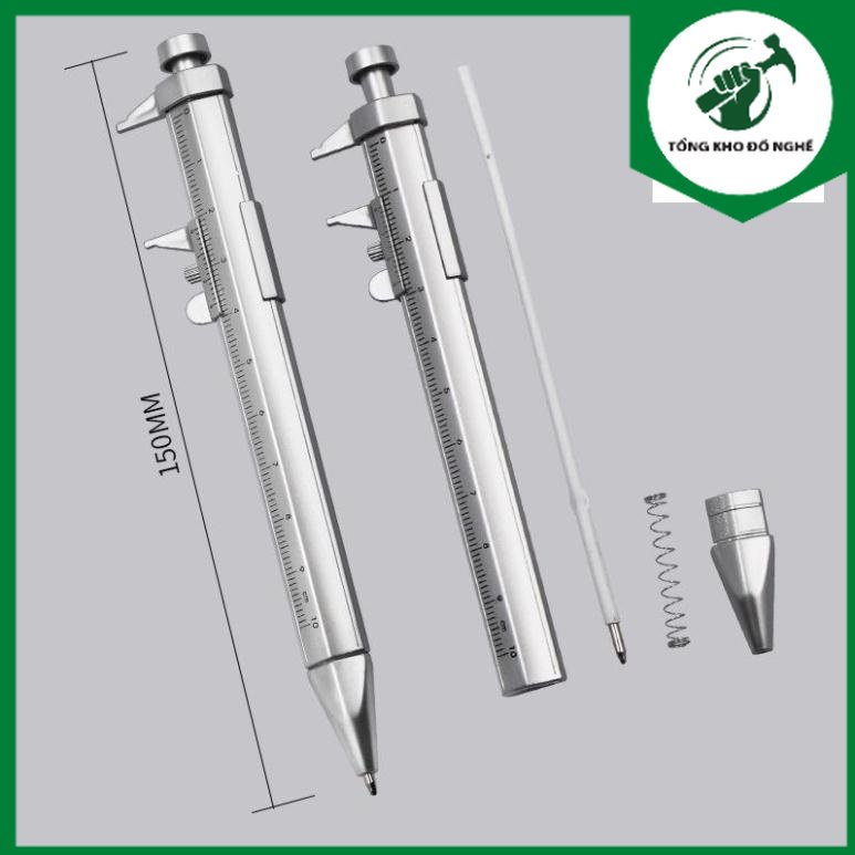 Bút Bi Hình Thước Kẹp Cơ Khí 10cm tiện dụng _ TKDN