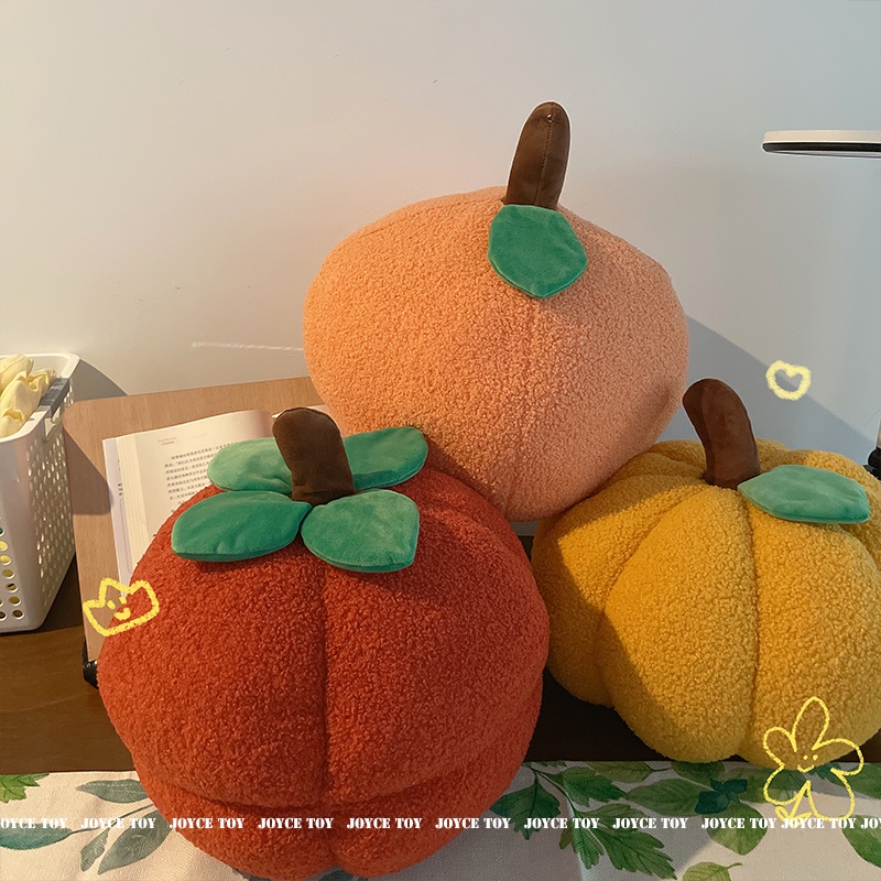 [Đặt trước]Gối ôm, Gấu bông hình quả cam, quả hồng, bí ngô, hoa quả trang trí size 38cm