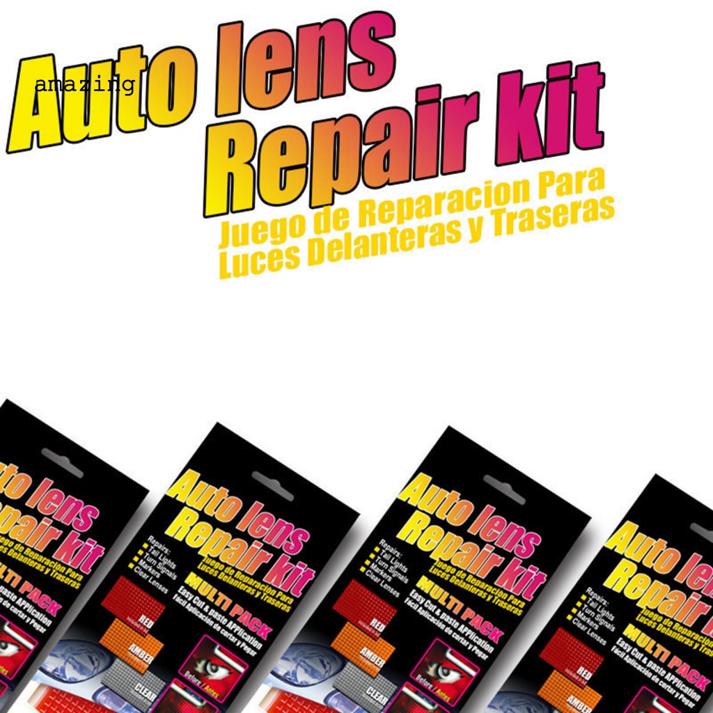 Bộ 3 Miếng Vá Đèn Đuôi Xe Hơi Bằng PVC Mềm Tự Dính Tiện Dụng