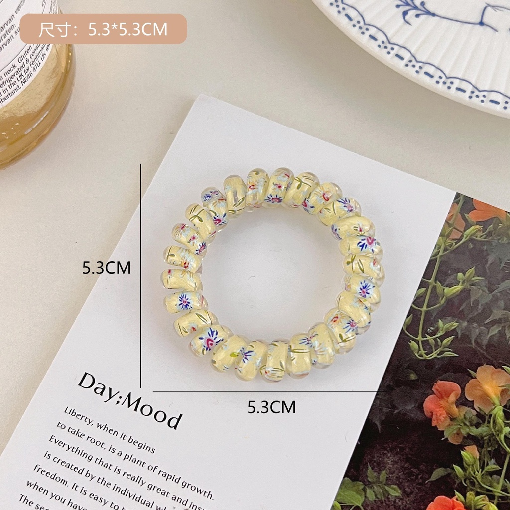 Dây Buộc Tóc YoYo Họa Tiết Hoa Màu Kẹo Trong Suốt Dễ Thương Cho Nữ