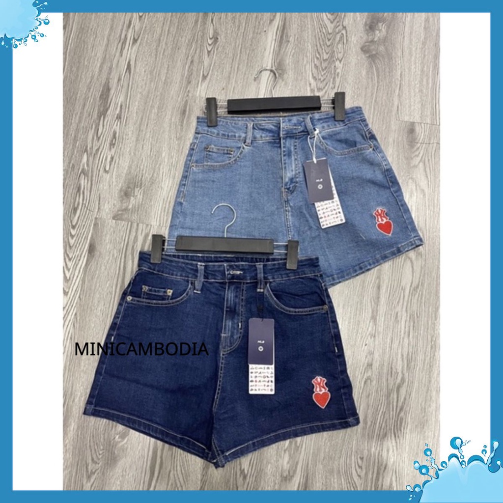 Quần MLB jean chuẩn hình thời trang