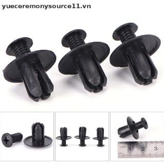 FENDER Set 50 Đinh Tán Nhựa Màu Đen 8mm Chuyên Dụng Cho Xe Hơi