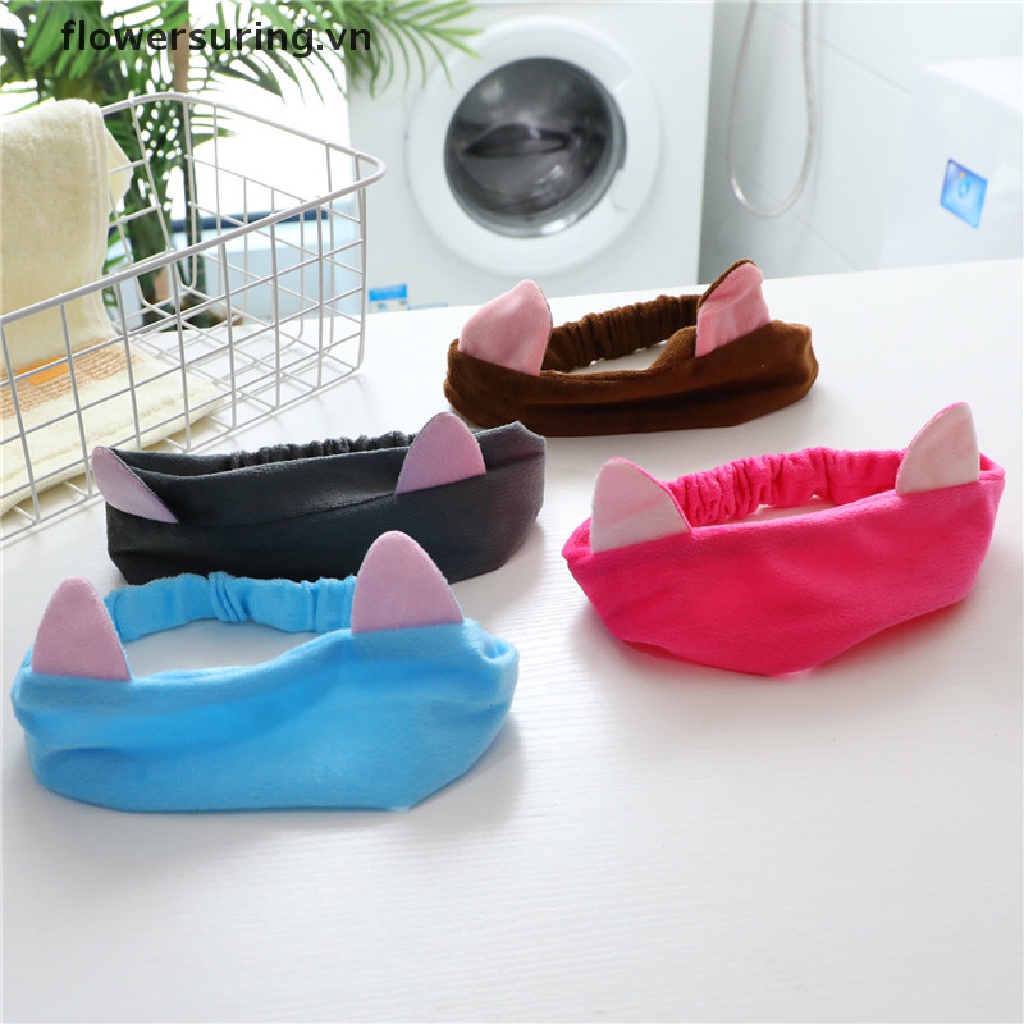 Băng Đô Turban Mềm Mại Co Giãn Trang Điểm / Rửa Mặt Hình Nơ In Họa Tiết Chữ Cho Bé Gái