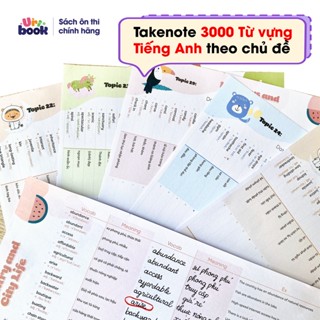 Set TAKENOTE 3000 từ vựng Tiếng Anh theo chủ đề thông dụng nhất 150 tờ- Ôn Luyện