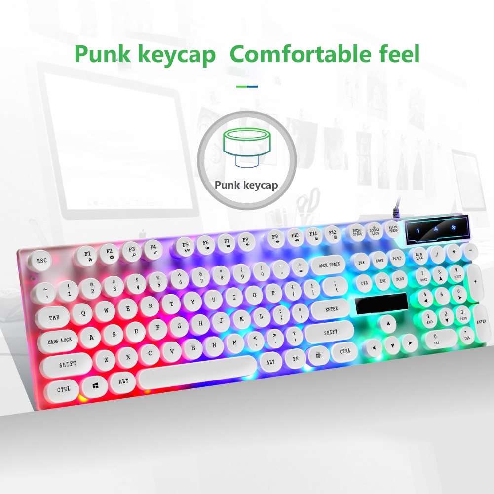 Bàn PhíM Gaming GTX30 / K820 Có Dây, 104 NúT BấM + LED NềN Cho PC