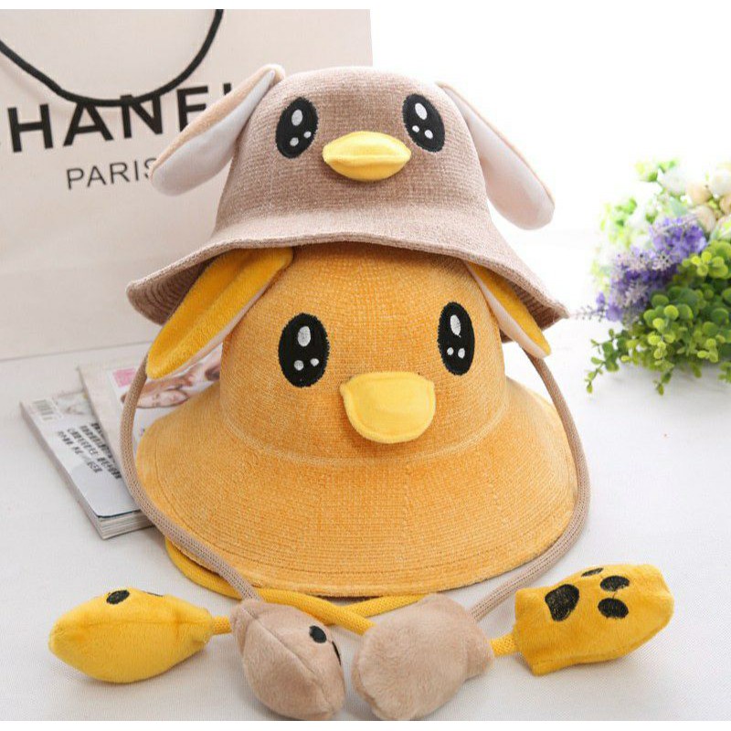 NÓN MŨ VỊT BÓP TAI KÊU CHIP CHIP CHO BÉ