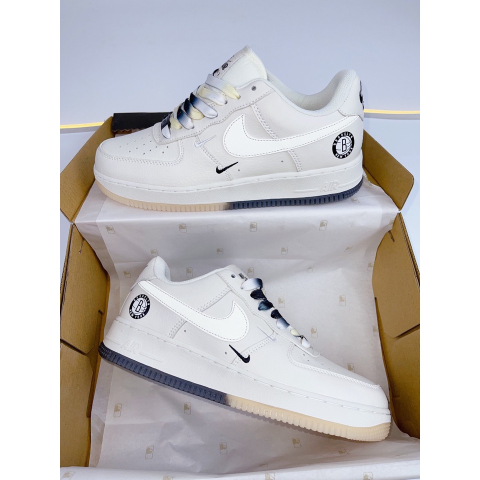 Giày_Nike Air Force 1 Low " Brooklyn " Sail Black , Giày AF1 âm dương chuẩn 1:1 Full Box&Bill