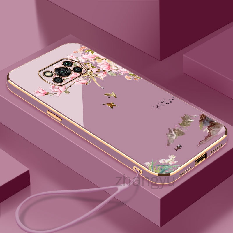 ốp lưng XIAOMI POCO X3 PRO POCO X3 NFC POCO X3 Chim nhỏ Tranh sơn thủyTrường hợp điện thoại Siêu mỏn