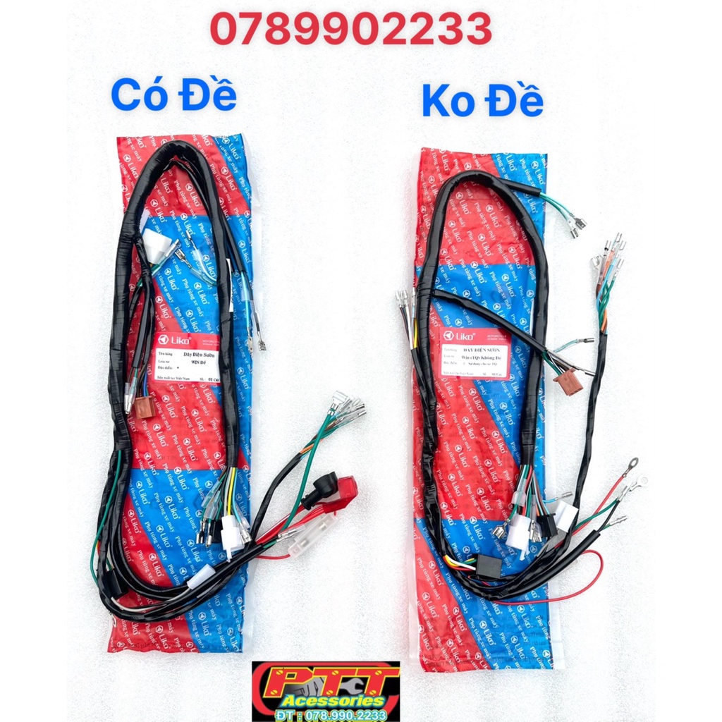 BỘ DÂY ĐIỆN SƯỜN XE WIN 100 TQ CÓ ĐỀ - KHÔNG ĐỀ