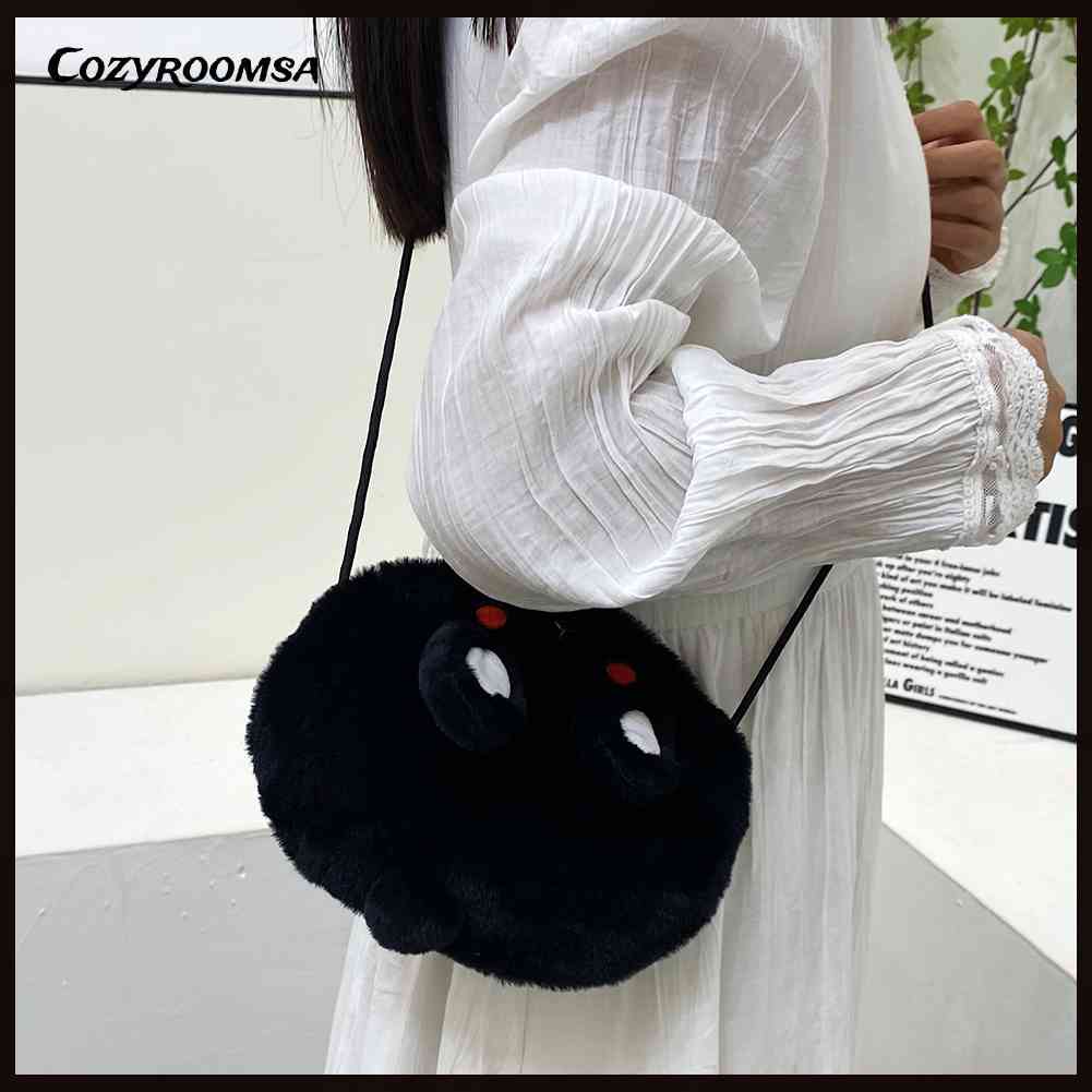 Túi Đeo Chéo Hình Thỏ Bông Mềm Mại Dễ Thương Cho Nữ