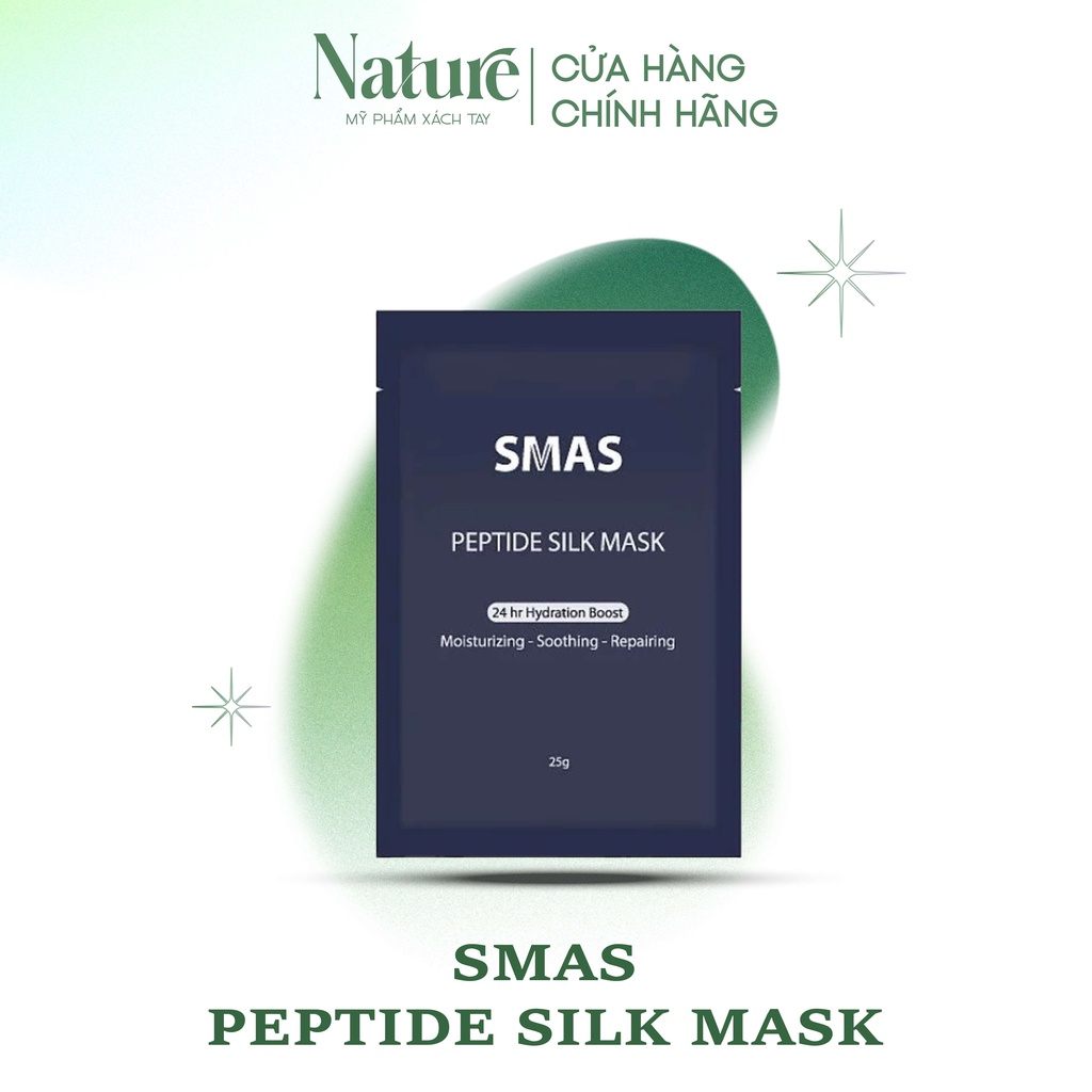 Mặt nạ dưỡng và phục hồi da SMAS Peptide Silk Mask 24H Hydration Boost 25G Nhật Bản dành cho da nhạy cảm, treatment