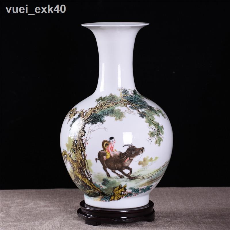 ♕✉Bình Gốm Hiện Đại Trang Trí Nhà Hàng Thủ Công Tủ Tivi Phòng Khách Sứ Trang Trí Cảnh Đức Trấn Châu Âu Cắm Hoa