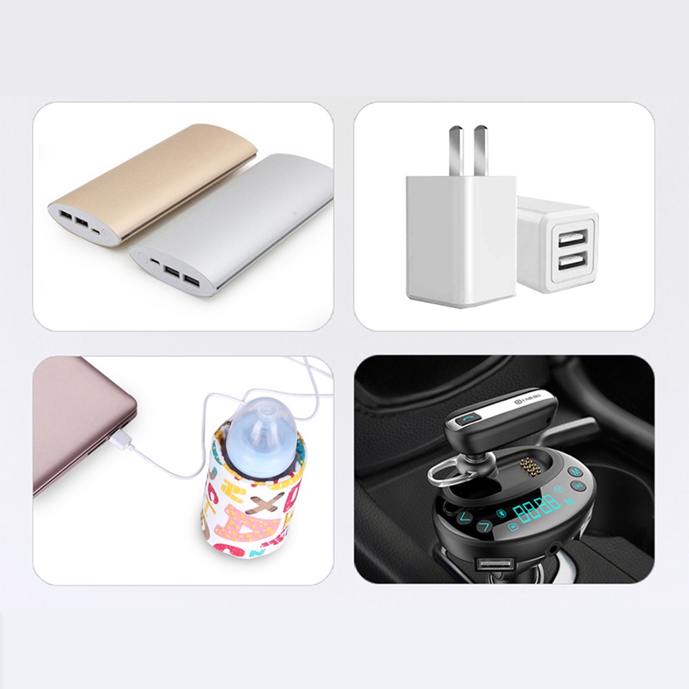 Thiết Bị Sưởi Ấm Bình Nước USB 400 Độ Tay Cầm 400 Độ°C Túi Hâm Nóng Bình Sữa / Cà Phê / Trà Sữa Cách Nhiệt Di Động Trái Tim