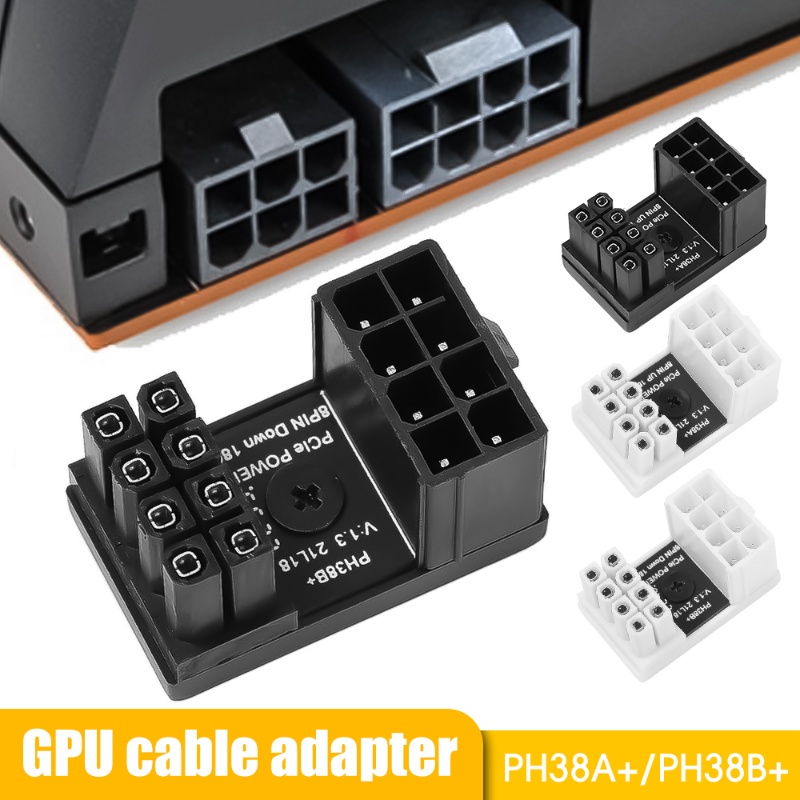 Đầu Nối Chuyển Đổi ATX 8 Pin Cái Sang Đực Xoay 180 Độ Cho Thẻ Đồ Họa Máy Tính Để Bàn GPU